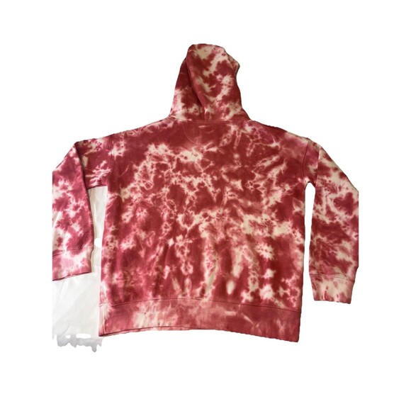 State of Maine Women’s Tie Dye Hoodie Size Small Pink/White Pullover Sweatshirt - Picture 9 of 9